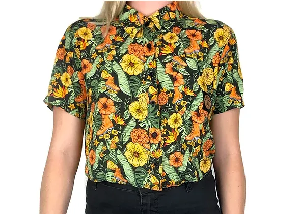 Skate Crop Button Up - AMELIA